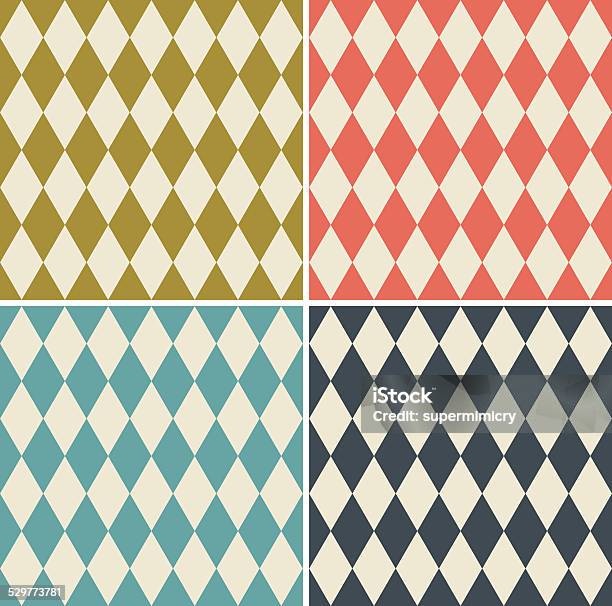 Diamond Pattern Set Stock Illustration - Download Image Now ...
