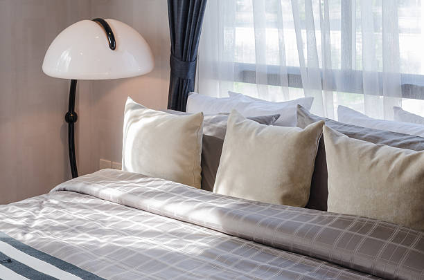 istock modern white lamp in bedroom 529774361