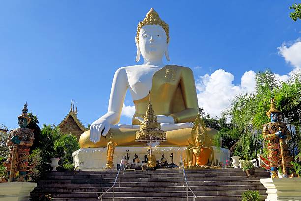 istock Sitting Buddha statue in Northern Thailand 529784271