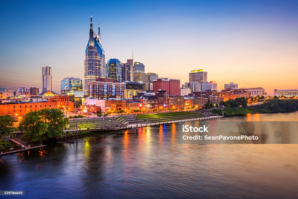 Nashville, Tennessee, USA Nashville, Tennessee, USA downtown skyline on the Cumberland River. Nashville Stock Photo
