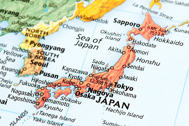 Japan Map of Japan. tokai region photos stock pictures, royalty-free photos & images