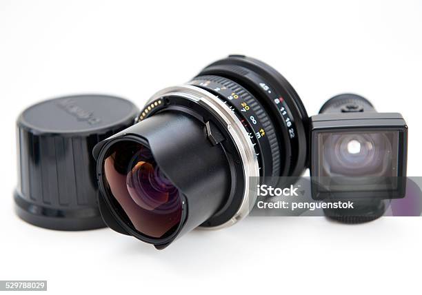 Mamiya 43mm F 45 Medium Format Lens And Viewfinder Stock Photo - Download Image Now