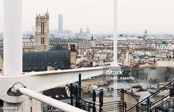 Paris View From Above Stock Photo - Download Image Now - Pompidou Center, Architectural Dome, Architecture