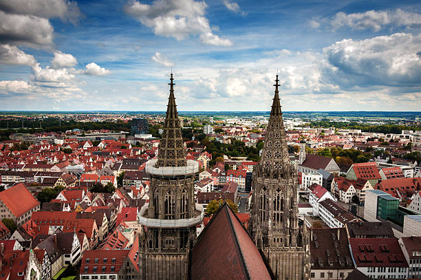 View from the tower over ULM View from the tower over ULM ulm germany stock pictures, royalty-free photos & images