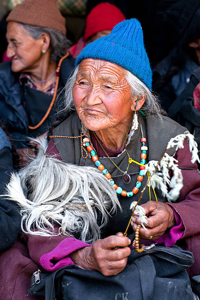 ladakhi 여성, 인도 - traditional festival ladakh ethnic music india 뉴스 사진 이미지