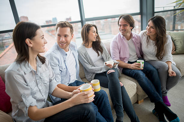 istock Friends at a dinner party 529790391