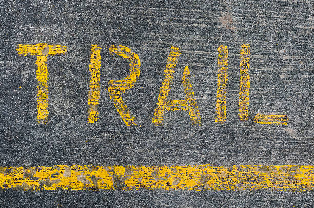 istock Trail sign on Pedestrian road 529799997