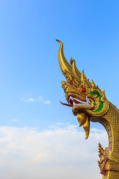 istock The golden serpent head . 529800883