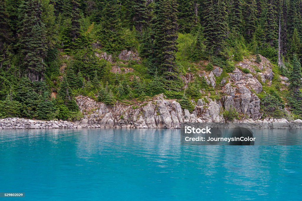 Turquoise Water of Lake Garibaldi, Canada Taken in Garibaldi Provincial Park, in British Columbia, Canada, The distinct turquoise of the water is the result of runoff from nearby glaciers. British Columbia Stock Photo