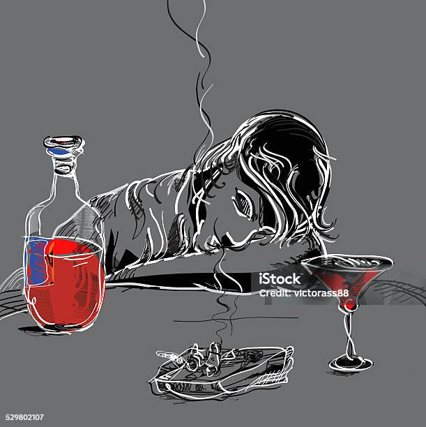 Drunk Man Stock Illustration - Download Image Now - Unconscious, Addiction, Adult