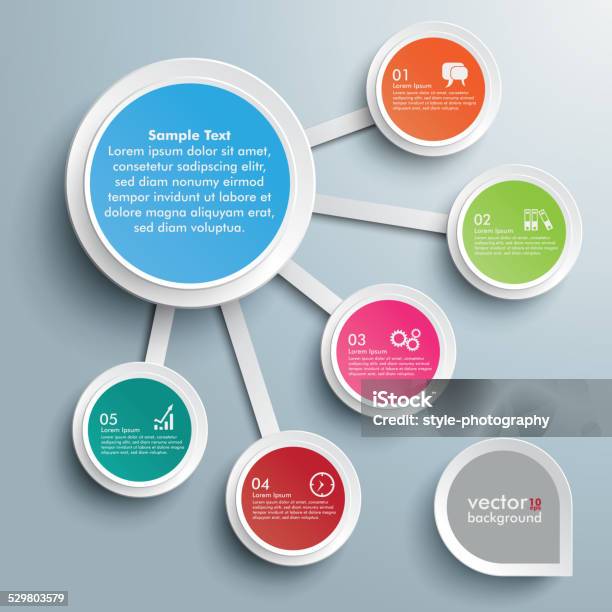 Infografik Große Und Kleine Kreise 5 Stock Vektor Art und mehr Bilder von Informationsgrafik - Informationsgrafik, Fünf Gegenstände, Zahl 5