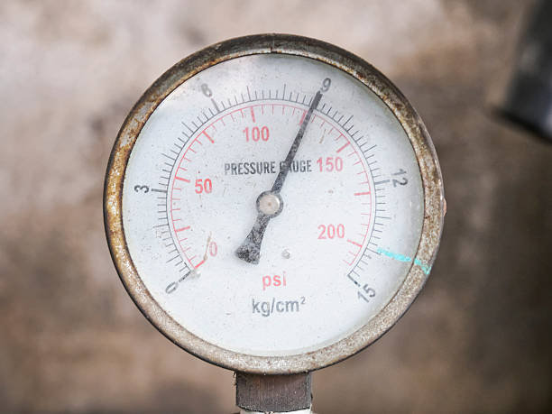 istock Pressure gauge Measuring Tool instrument Top view 529803649