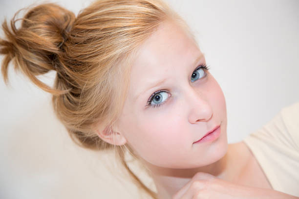 istock Blonde hair bun 529804955