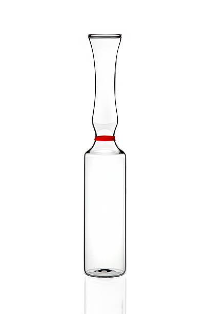 istock Unsealed medical ampoule for injection on a white background 529804967