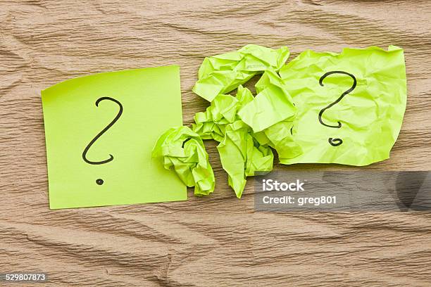 Questions Or Decision Making Concept Xxxl Stock Photo - Download Image Now - Abstract, Adhesive Note, Antique