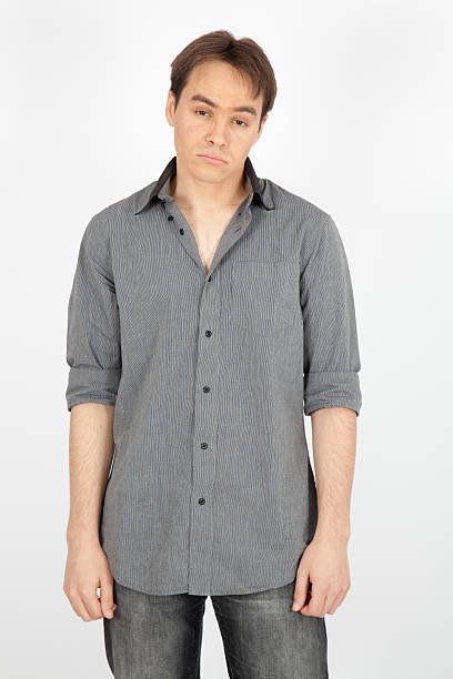 handsome man doing different expressions in different sets of clothes