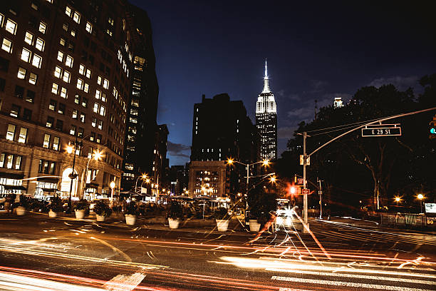 istock Blurred cars in New York 529834681