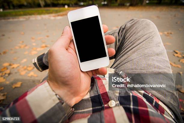 Using Smartphone Pov Stock Photo - Download Image Now - Looking, Mobile Phone, People