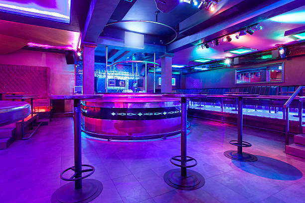 istock Modern nightclub with colorful lights 529835583