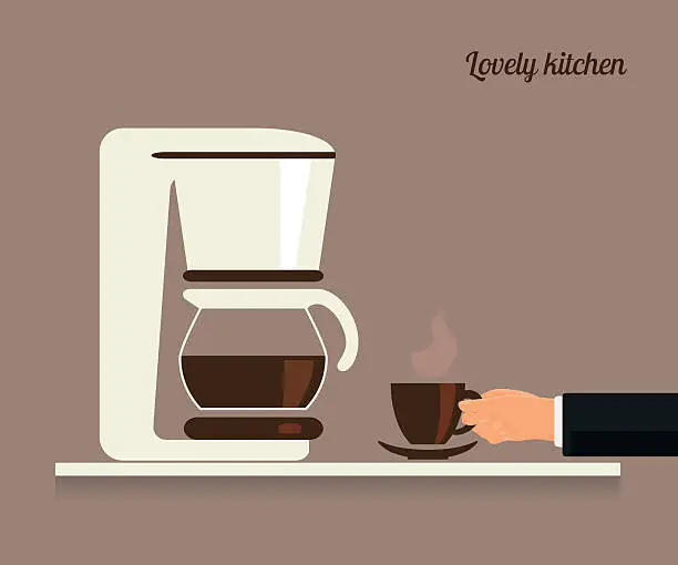 Vector illustration of Cup of coffee