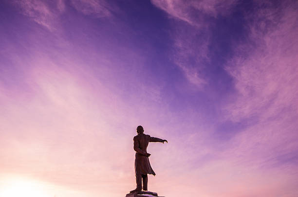 istock Statue of Dr. Clark at dusk 529837675