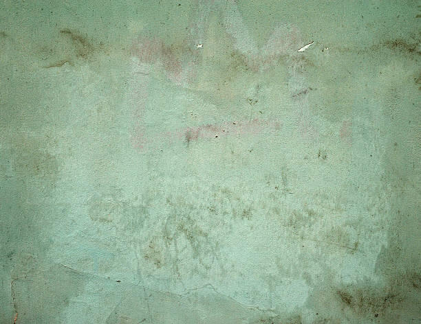 istock Texture of old wall covered with green stucco 529839015