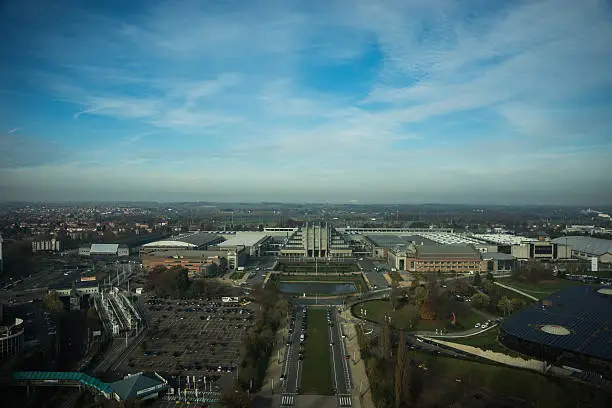 Cityview from the Atomium, Brussels, Belgium