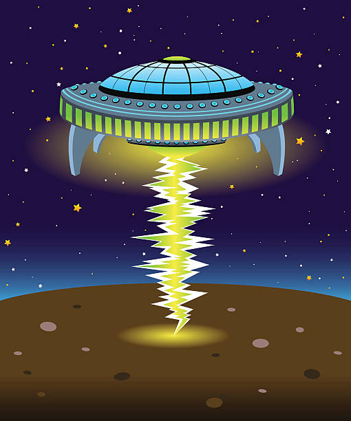 Alien Ship vector art illustration