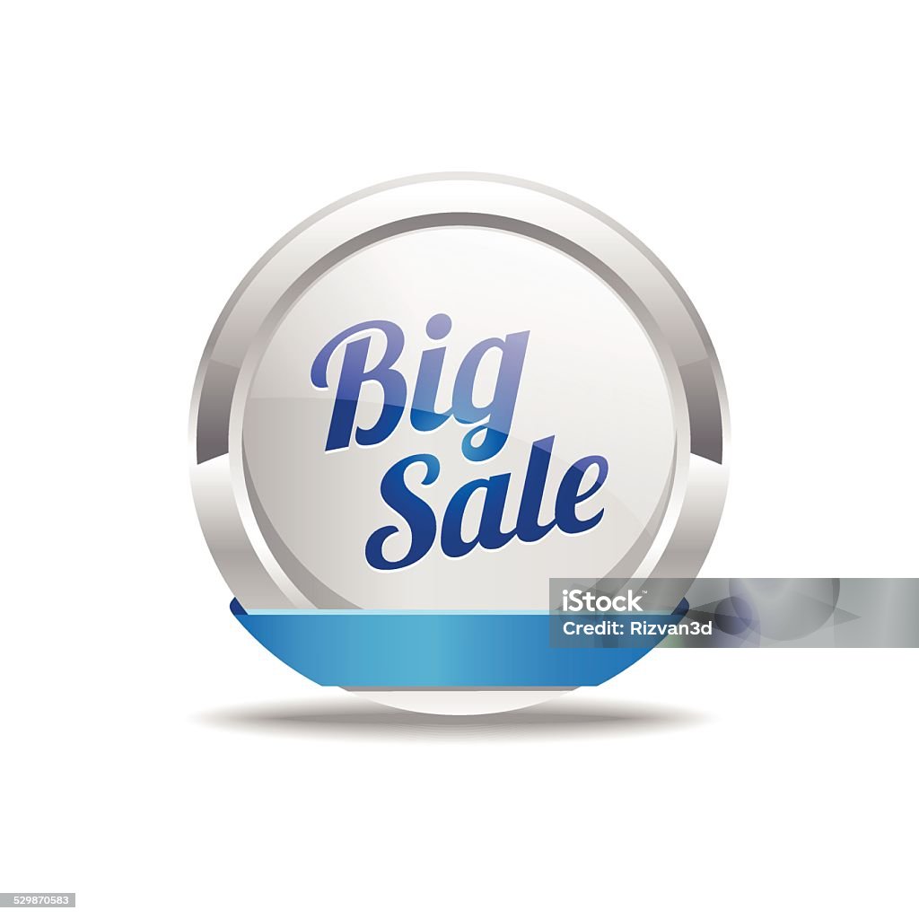 Big Sale Blue Circular Vector Button Big Sale Blue Circular Vector Button Icon Set Bubble stock vector