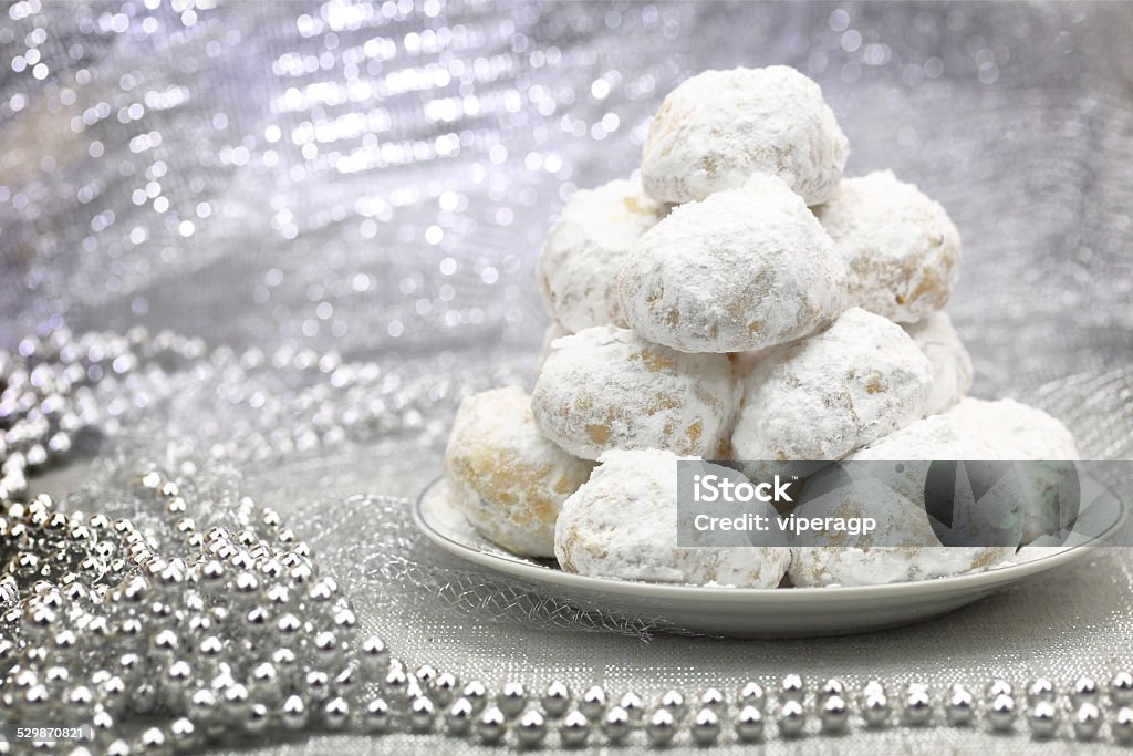 Traditional Christmas cookies with powdered sugar Baked Stock Photo