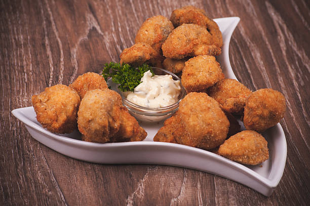istock deep fried mushrooms with garlic sauce 529872157