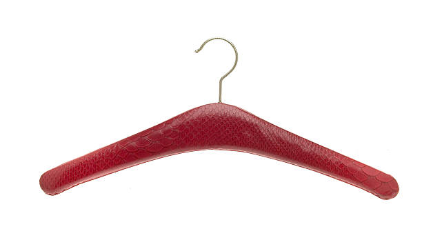 istock Hangers with red leatherette cover 529872953