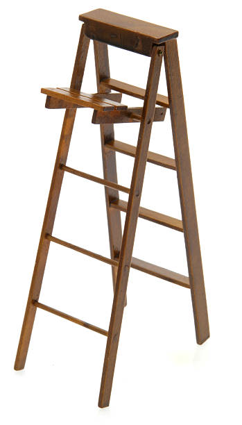 istock Wooden ladder with seat 529876891