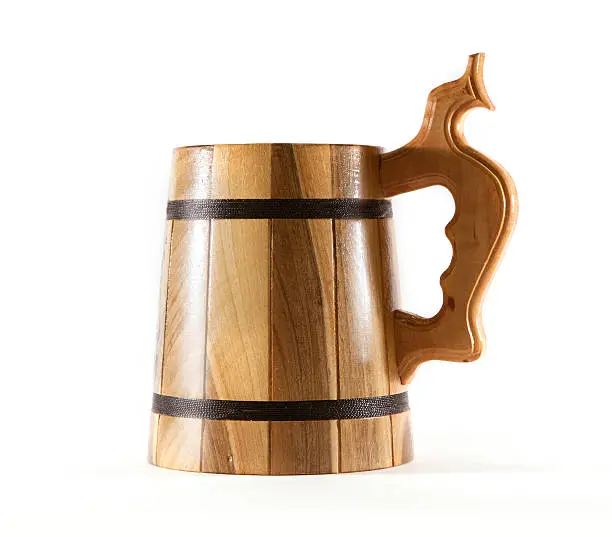 Wooden mug for beer