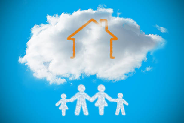 istock Composite image cloud in shape of family 529902455