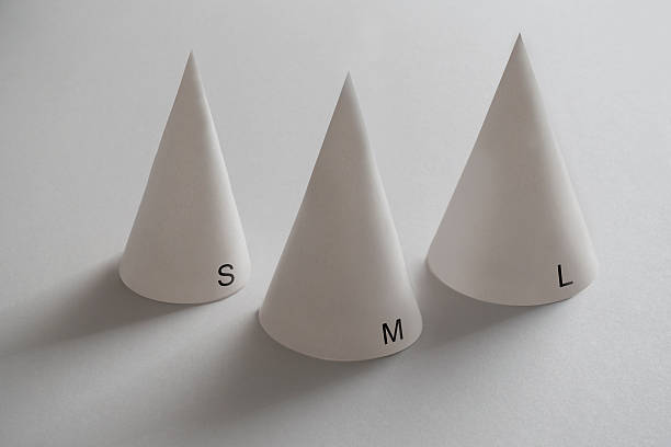 Various size dunce caps stock photo