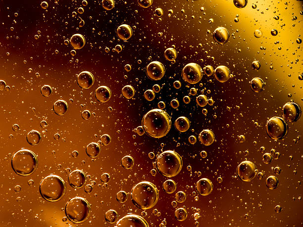 Effeverscent beer bubbles stock photo