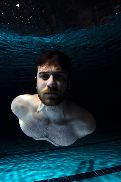 Conceptual Underwater Portrait stock photo