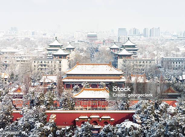 Beijing Winter Cityscape Stock Photo - Download Image Now - Beijing, China - East Asia, Winter