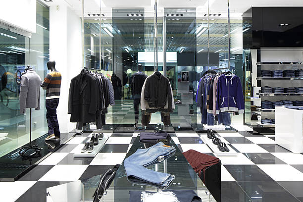istock brand new interior of cloth store 529916889