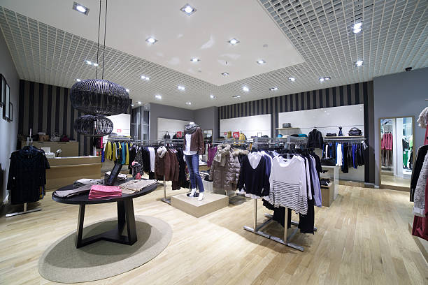 istock brand new interior of cloth store 529917609