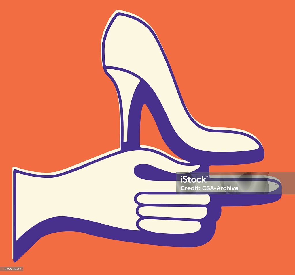 Hand with Finger Pointing and Woman's Pump http://csaimages.com/images/istockprofile/csa_vector_dsp.jpg High Heels stock vector