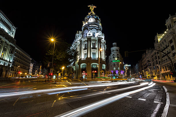 Gran via de Madrid stock photo