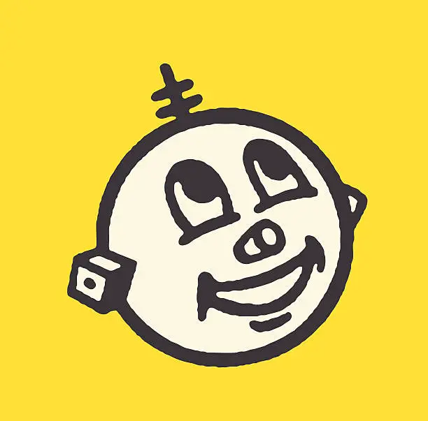 Vector illustration of Smiling Robot