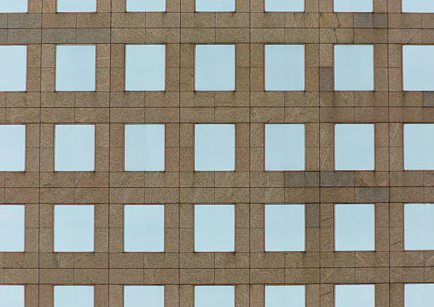 istock architectural of a concrete building with symmetrical windows 529927145