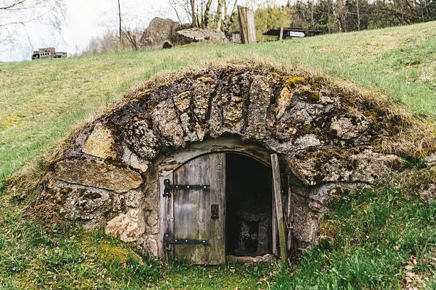 Doorway into the hill in lower austria