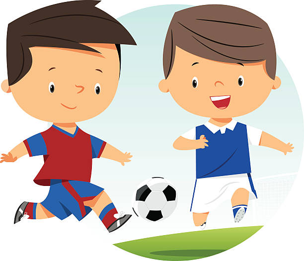 Soccer Kids Soccer Kids boys soccer stock illustrations