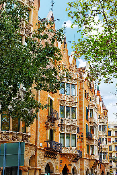 istock Casa Serra (Building with spires) in centre of  Barcelona 529931343