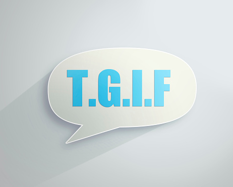 Illustration of a speech bubble with TGIF inside ithttp://195.154.178.81/DATA/shoots/ic_784629.jpg