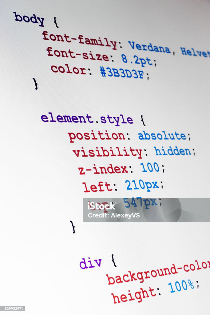 Code Verticle Image Css Source Code Closeup Vertical View Stock Photo - Download Image Now ...